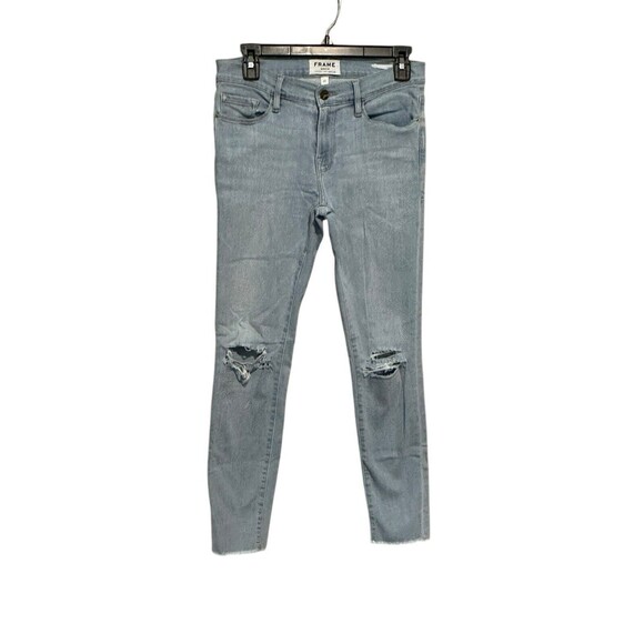 Frame Jeans Women's Size‎ 27 Le Skinny De Jeanne Crop Light Wash Mid Rise #IJ3-4 - Picture 1 of 8